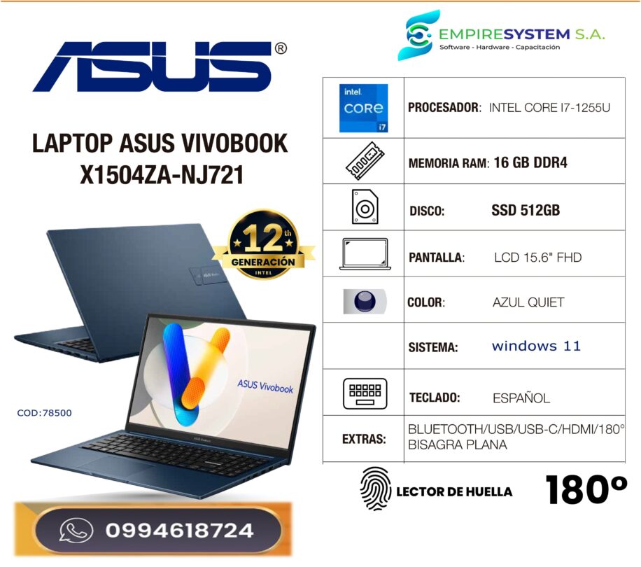 Laptop asus i7